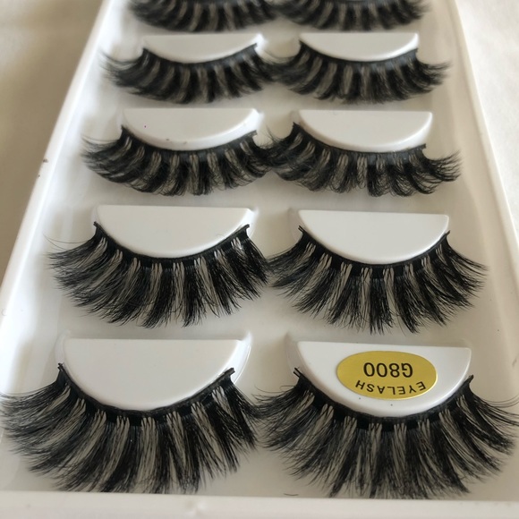 2 PACK of 5 pairs of faux mink false lashes - Picture 3 of 3